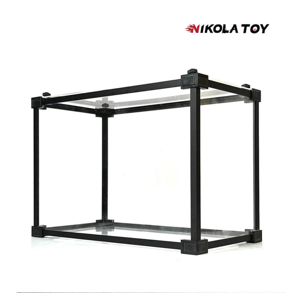 Alloy Frame High Transparent Dust Cover Storage Display Box