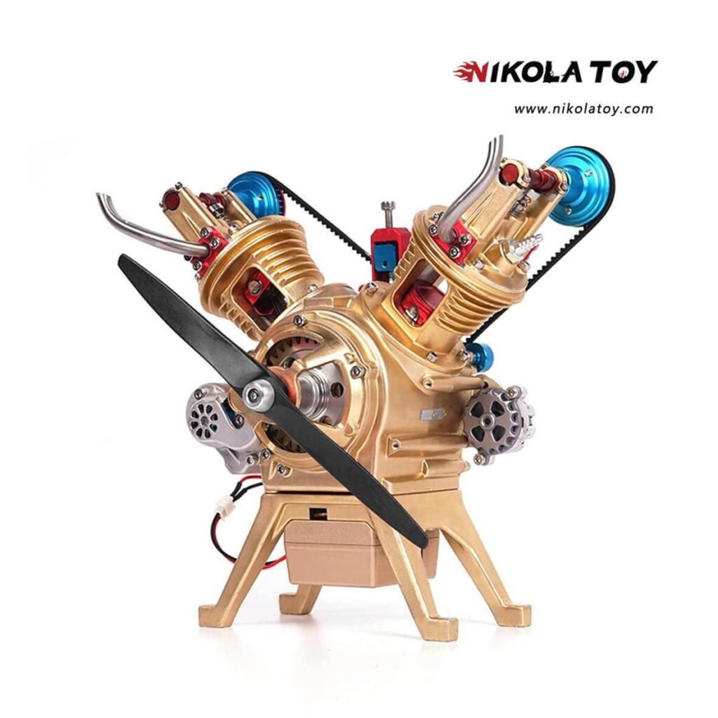 TECHING Alloy Mini Manual Assembly V2 Double- Cylinder Model Kits